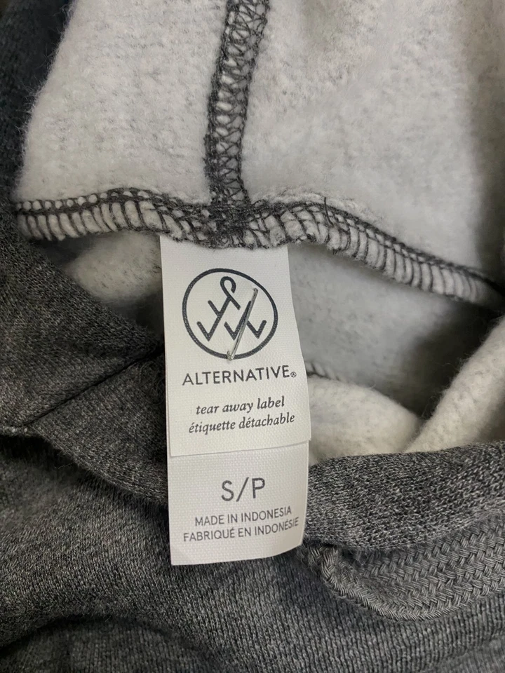 Sudadera con capucha pulóver con cordón ecológico gris alternativo para hombre talla pequeña $56 Foto 2 de 2