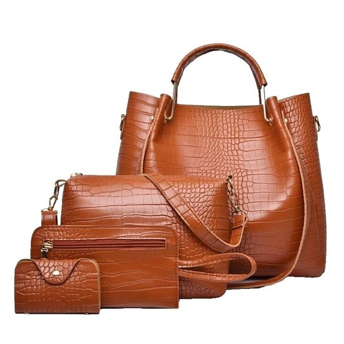 KOI MOOI City Satchel Shoulder Bag Two-Tone Brown Cow Leather