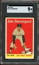 1958 Topps Baseball #413 Jim Davenport SGC 9