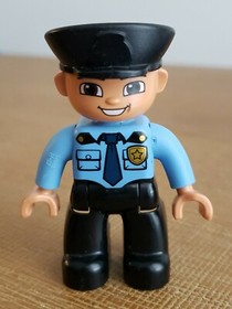 LEGO Duplo Lot of 2 Figures Policeman & Prisoner (Set 10809 Police Patrol) 