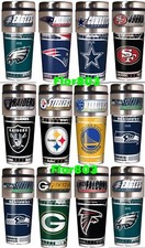NFL Team Steel Travel Tumbler Coffee Mug with Hi-Def Metallic Graphic16 Once
