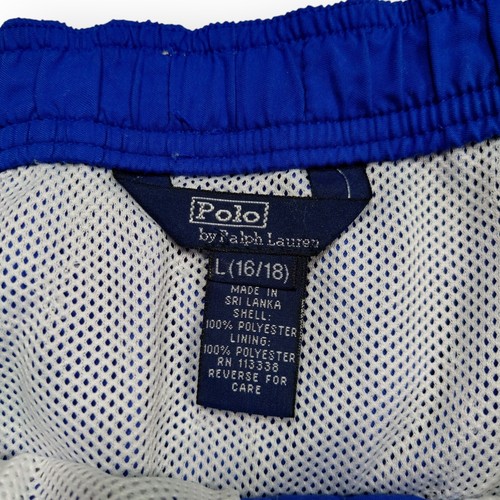 Polo Ralph Lauren Board Short Boys Large 16-18 Big Pony Trunks Blue - Picture 2 of 14