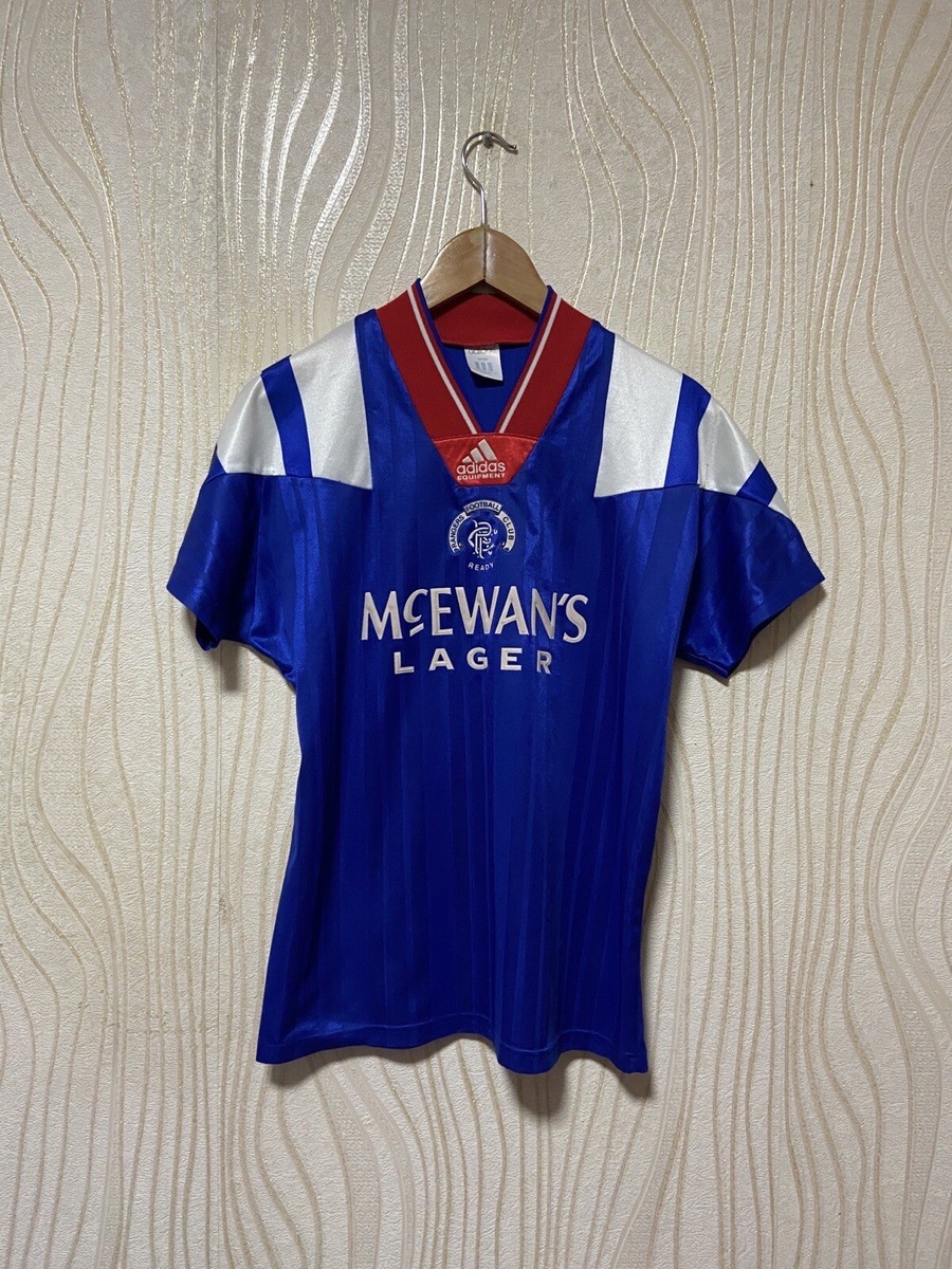 GLASGOW RANGERS 1992 1994 HOME FOOTBALL SHIRT SOCCER JERSEY ADIDAS