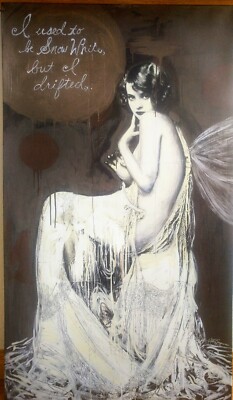 Large Embellished Giclee FAIRY Mounted Canvas SNOW WHITE by Holly Suzanne COA