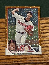 2023 Series 1 Base Orange Foil #65 Triston McKenzie /299 - Cleveland Guardians