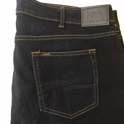 Lee Straight Fit Straight Leg Men's Dark Blue Jeans Size 42 x 32