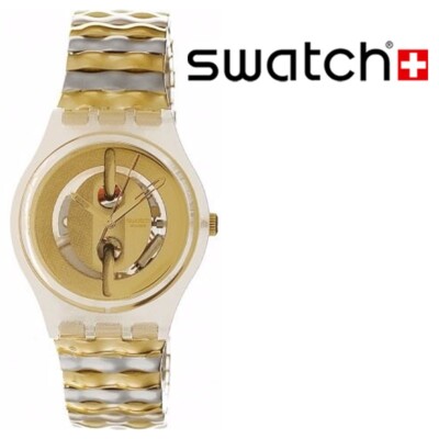 MINT RARE 2000 Swatch SEWED BUTTON GW126 Stainless Steel Collectors Watch RETRO