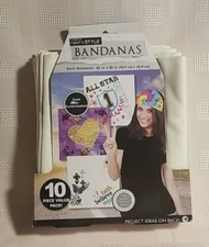 Fashion Art Next Style 10 pack BANADANAS each 20" x 22" - NEW in Package
