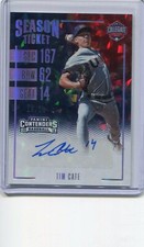 2016 Contenders 18U National Team Cracked Ice Season Ticket Tim Cate Auto 19/24