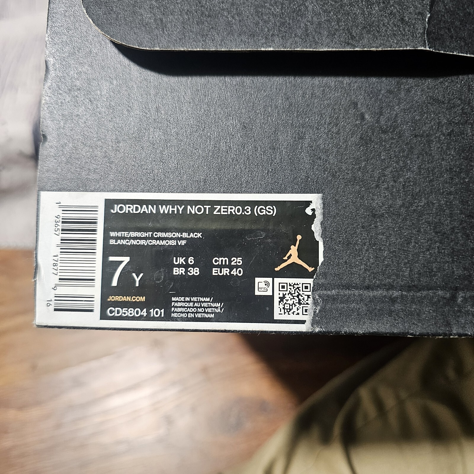 Jordan 'Why Not?' ZER0.3 UNITE 2020 Youth Size 7 Boys Air Jordan Basketball thumbnail 7