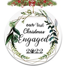 Our First Christmas Engaged 2022 NEW Christmas Ornament Engagement Holiday new