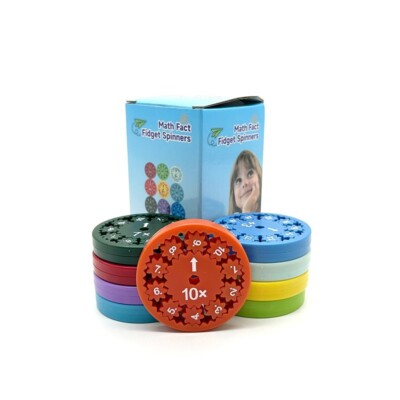 9pcs Math Fact Fidget Spinners, Fidget Spinner Toy Number Fidget Toy