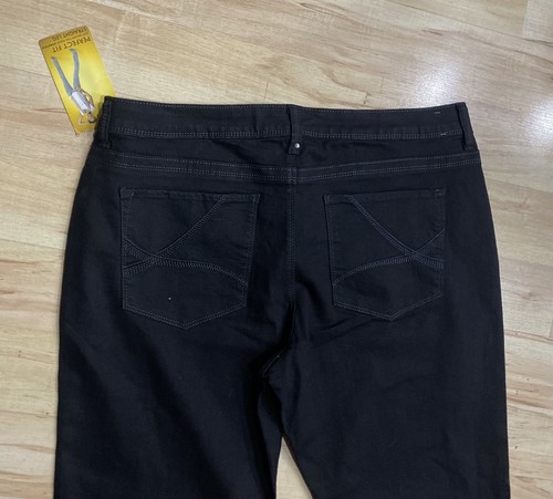 New Women’s Lee Stretch Perfect Fit Straight Leg Black Jeans Denim Pants Size 18 - Picture 4 of 4