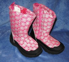 Polar Edge Winter Snow Boots Girls Pink Snowflake Size 13
