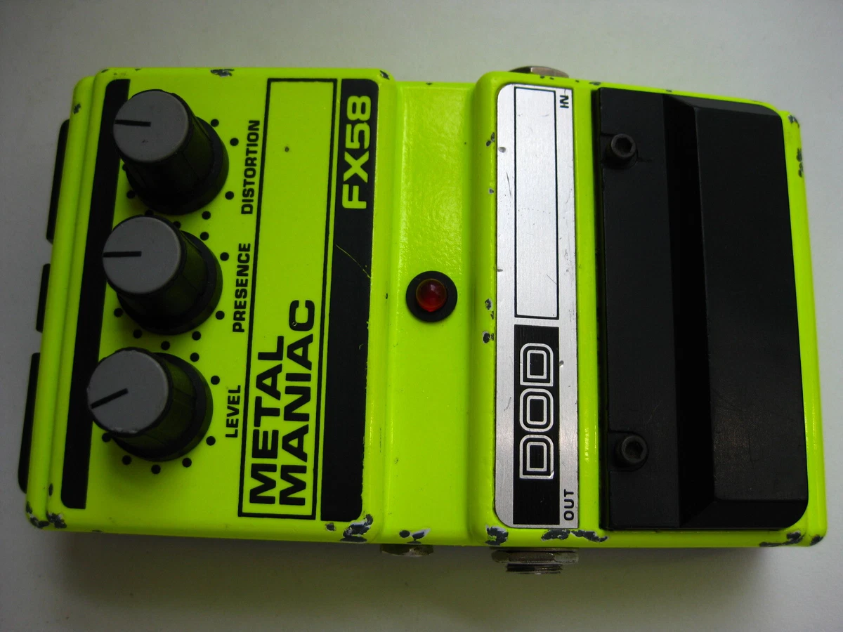 Vintage DOD FX58 Metal Maniac Distortion Guitar Effect Pedal USA