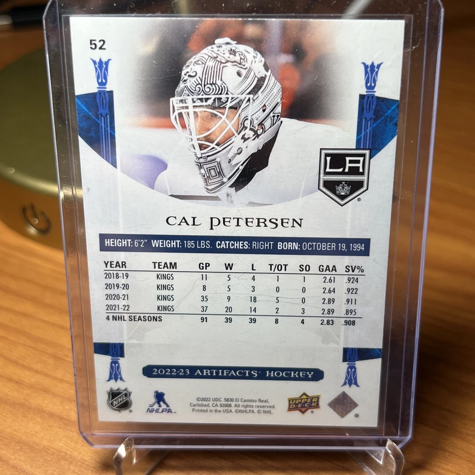 2022-23 Upper Deck Artifacts Cal Petersen Red /65 - Image 4 of 4