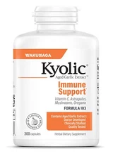 Kyolic Immune Formula 103 Aged Garlic Extract 300 Capsules Organic Support