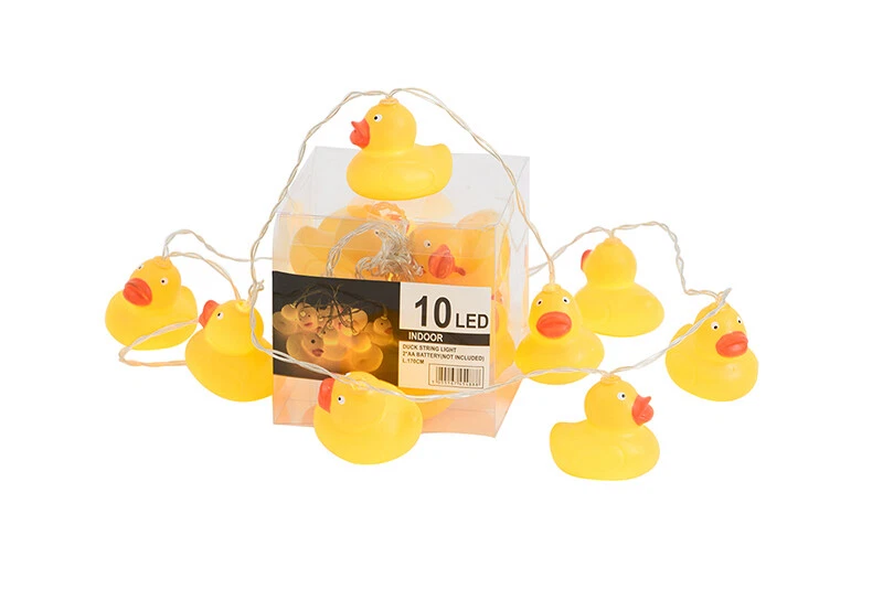 GIFTWORKS 170CM 10 LED DUCK STRING LIGHTS CUTE BATTERY OPERATED GARDEN PATIO KIDS ROOM