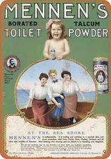 METAL SIGN - 1905 Mennen's Borated Talcum Toilet Powder - Vintage Look