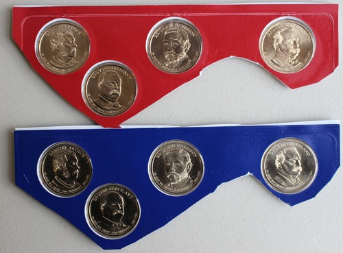 2012 P and D moneda presidencial de $1 conjunto sin circular 8 dólares dorados BU como nueva - Imagen 2 de 3