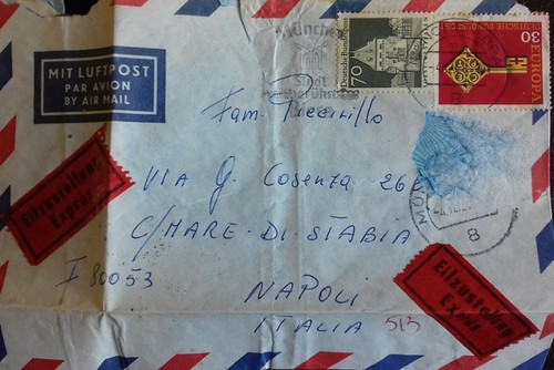 2 STAMPS ON TRAVEL LETTER DECEMBER 1968 BUNDESPOST DEUTSCHLAND