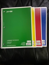 3 Pack Pen Gear 1 Subject Notebook, College Ruled