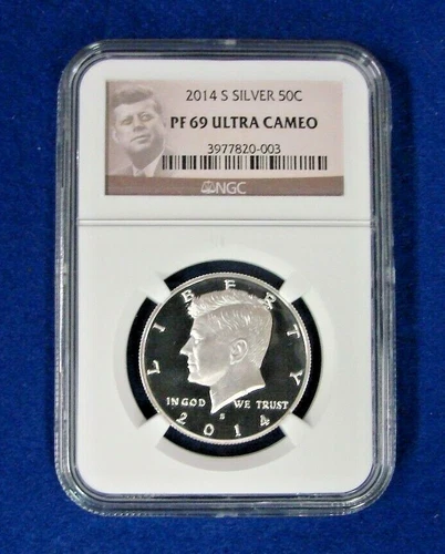 2014 S Silver 50c PF 69 Ultra Cameo-NGC