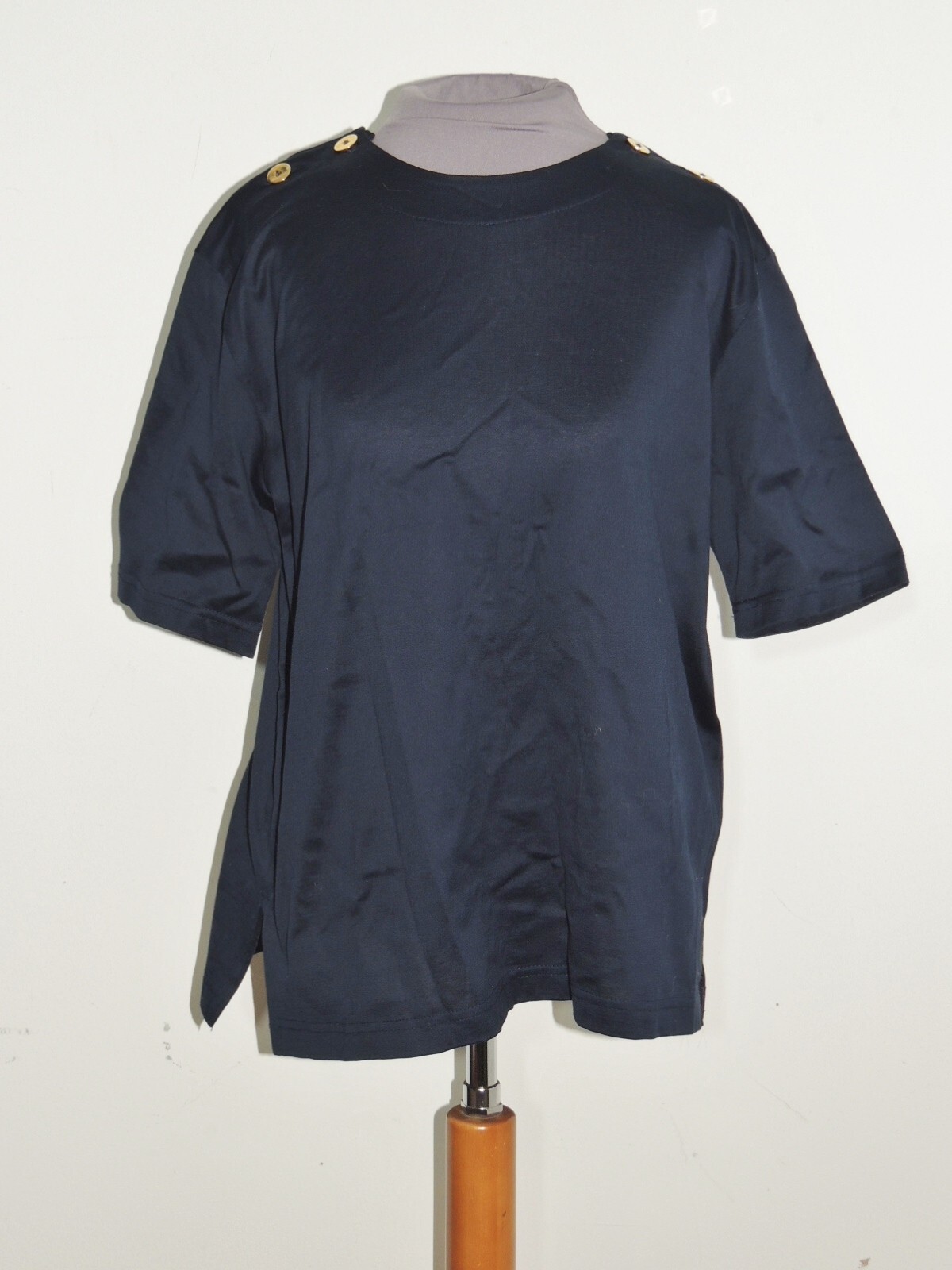 Camicia vintage Yves Saint Laurent YSL Rive sinistra cotone blu navy taglia 40 S M