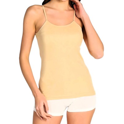 Unterhemden Damen Tanktop Spaghettiträger Tops 4er Pack - 100% Baumwolle
