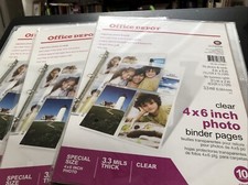 3 Packs 4X6" Photo Album Refill Pages for 3 Ring Binder,Ultra-Clear Photo Sleeve