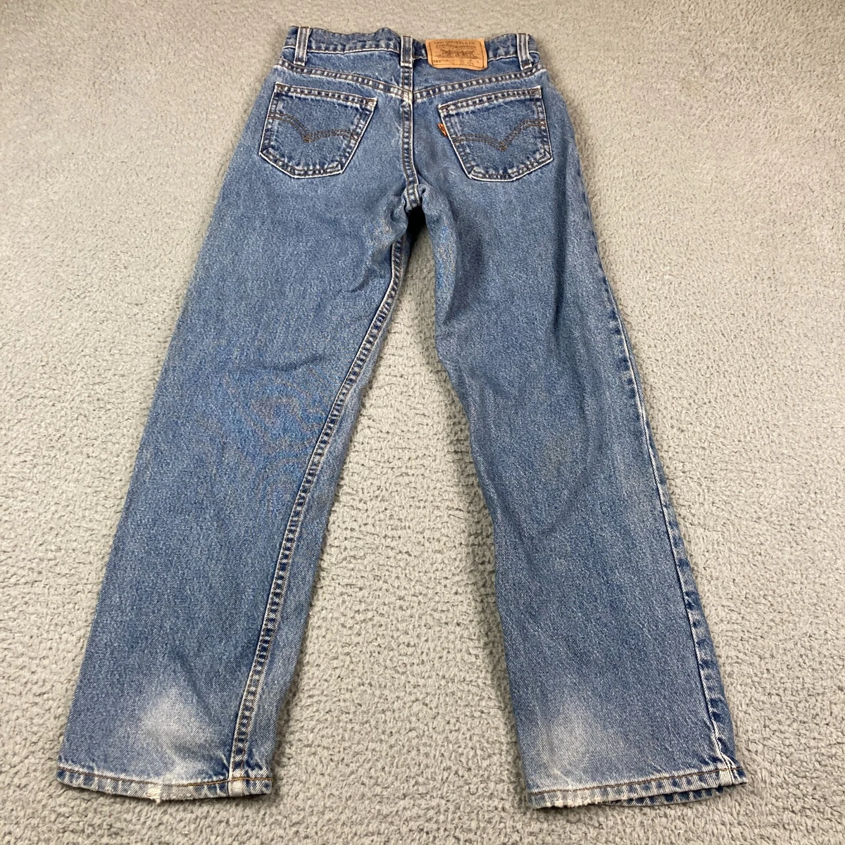 Vintage Levis 562 Orange Tab Jeans Youth Size 11 Regular Loose Fit USA 25x25