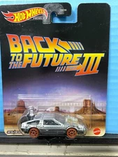 1/64 HOT WHEELS REAL RIDERS BACK TO THE FUTURE PART III DELOREAN RAILROAD WHEELS