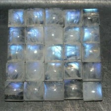 Natural Rainbow Moonstone 6mm Square Cabochon Loose Gemstone