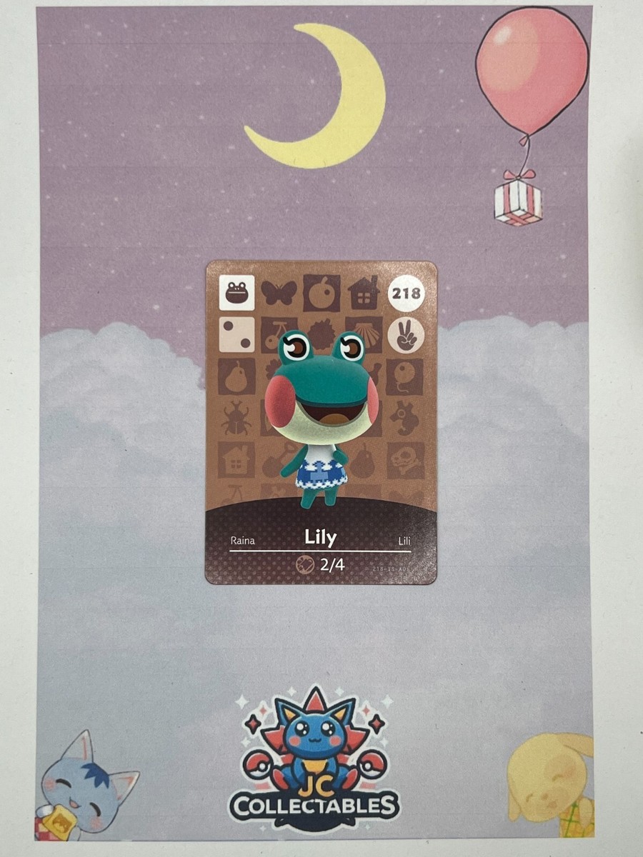 Lily Animal Crossing Nfc Card Lily #218 Animal Crossing Amiibo
