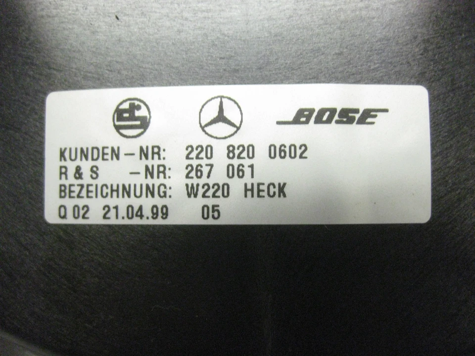 2000 MERCEDES S430 S500 BOSE САБВУФЕР ДИНАМИК 220 820 0602 OEM 00 01 02 - Изображение 4 из 4