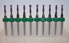 (10) 3/32" (.0938") 2 FLUTE MICRO CARBIDE ENDMILLS Kyocera Tycom 1600.0938.390