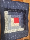 Handmade Quilted Patchwork Placemats Set of 4 Blue Hand Quilted 14x18” Reversibl — photo 1
