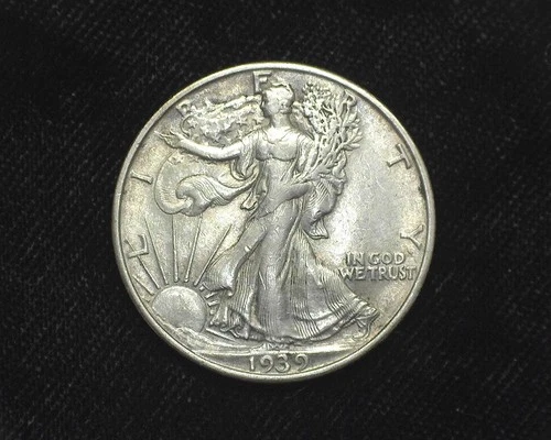 HS&C: 1939 S Liberty Walking Half Dollar AU - US Coin