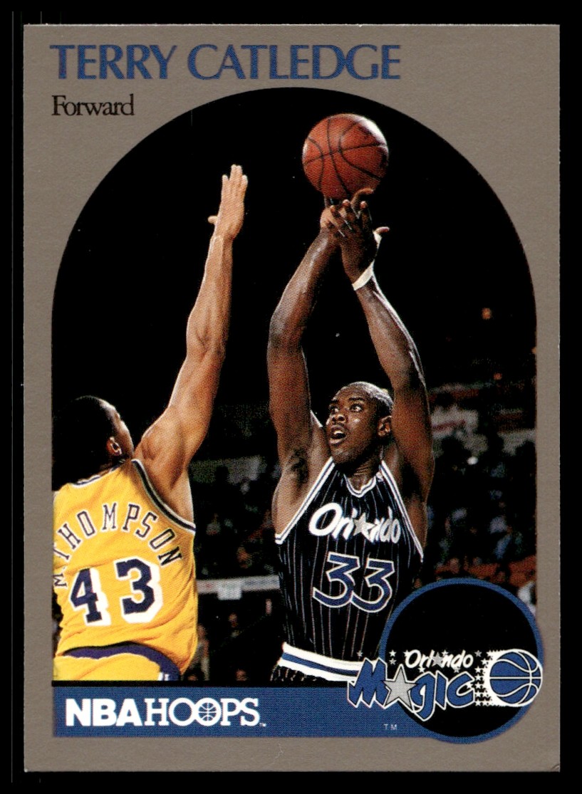 1991 Hoops 100 Superstars Terry Catledge #69 Orlando Magic  Near mint or better