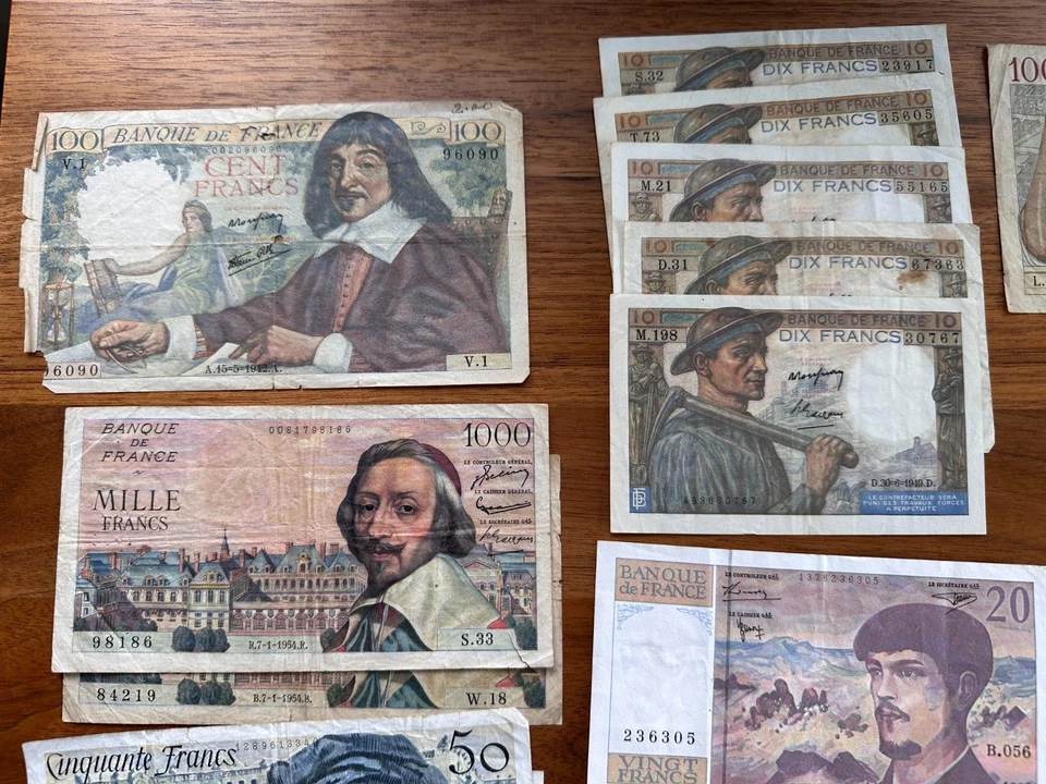 France - Large lot of vintage notes circulated - difficult to get notes #0316 - Image 2 of 4