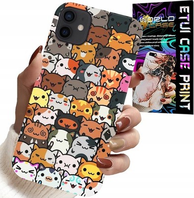 Hülle für iPhone 13 Mini - Rückseite bedruckt mit süßen Katzen, Katzen, Cover