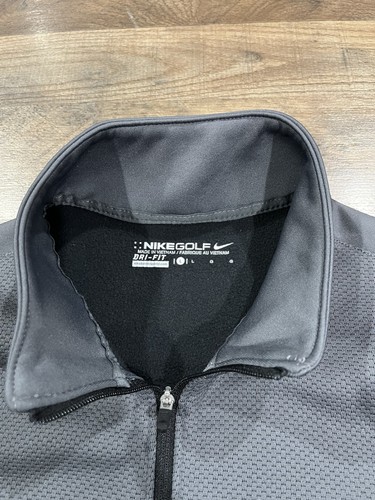 Giacca Nike Golf Dri-Fit full zip grigia foderata in pile fori per pollice donna grande - Foto 5 di 12