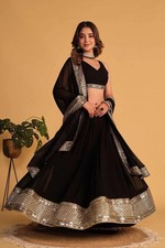 Lehenga Choli Dupatta For With Georgette Wear Wedding Faux Designer Women New