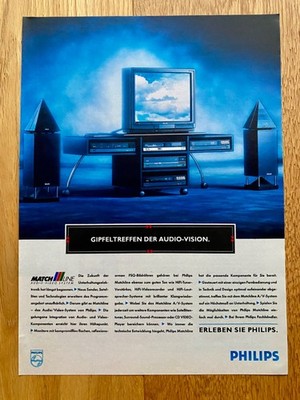 Philips Matchline Audio Video System 80s retro 1988 Vintage Ad Werbung Reklame