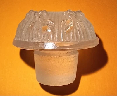 BOUCHON VERRE CRISTAL FLACON PARFUM ancien - LALIQUE & COTY (CHYPRE) - Photo 1/4