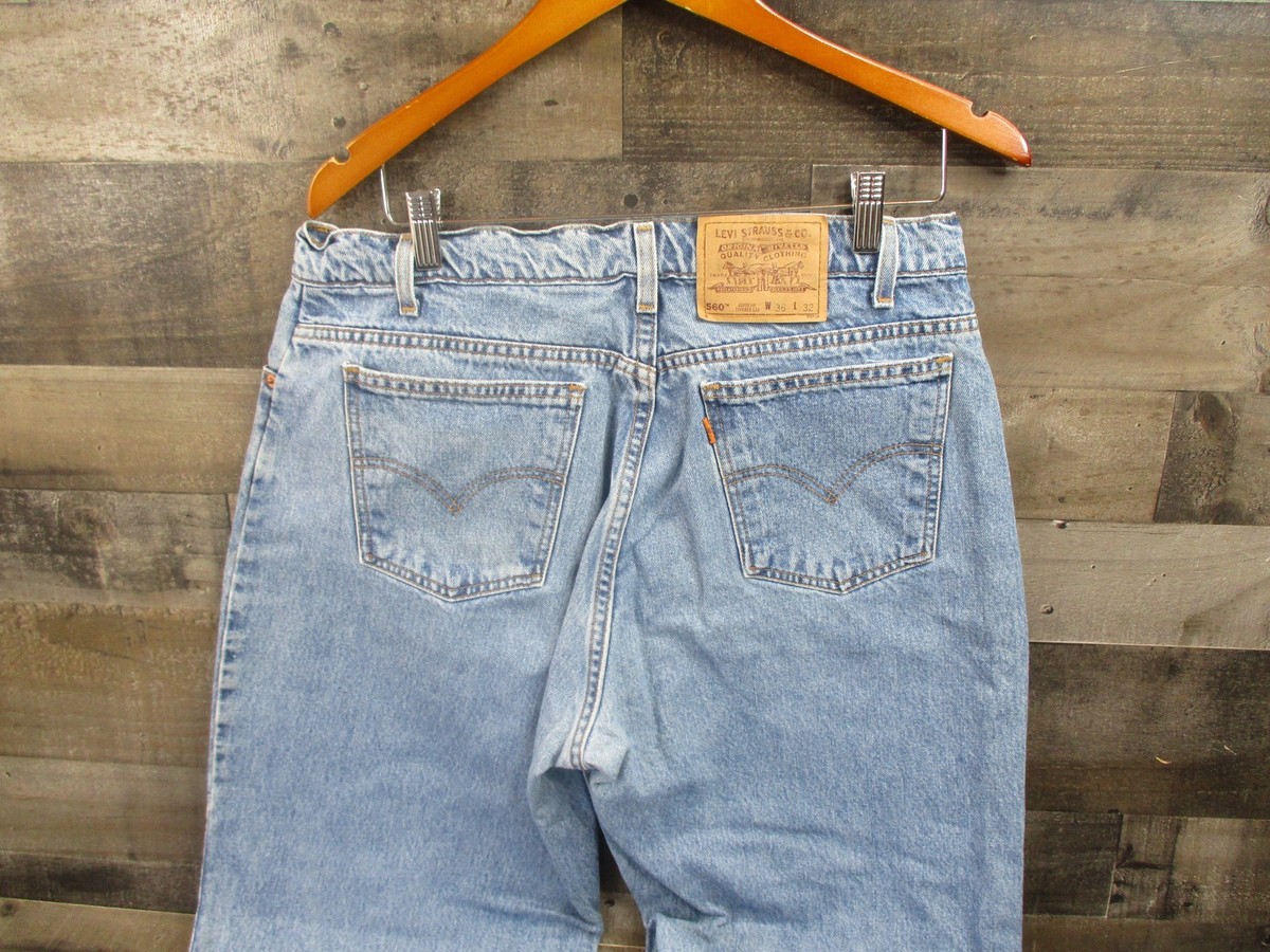 Vintage Levis 560 Jeans Mens 36x32 Fits 34x30 Blue Loose Fit