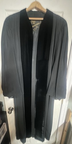 Bentley & Simon Gown Mens Gray Black Religious Vestment Choir Robe Academic Full