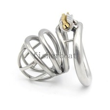 Male Stainless Steel Lock Chastity Cage Chastity Device Constraint Hollow