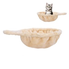 Beige Cat Hammock, Extra Large 12.4" , Cozy Hammock with Deep Basket, Attach...