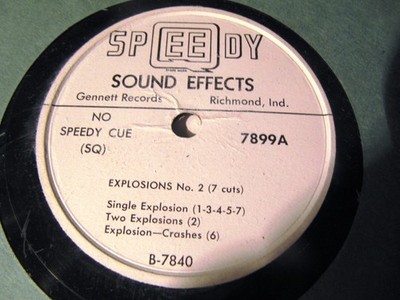 SPEEDY Q SOUND EFFECTS TV Radio SHOW Explosions Escaping Steam GENNETT 7899